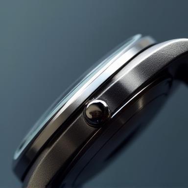 Steel case side profile showing brushed finish